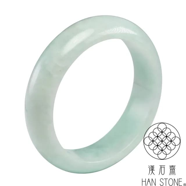 【漢石齋】情人節禮物 天然翡翠A貨 手鐲玉鐲 飄花種(手圍16.4/版寬15.3mm)