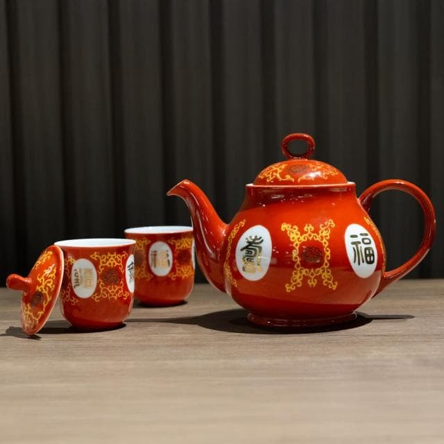 【大同磁器】福壽茶具禮盒組-22件入(台灣製造)