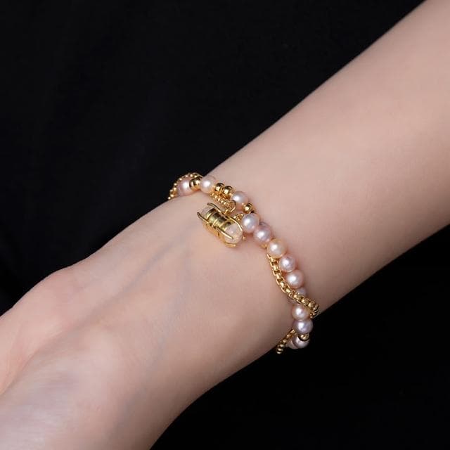【Olivia Yao Jewellery】粉珍珠 磁吸雙層手鍊/短鍊/項鍊(Relationship Collection)
