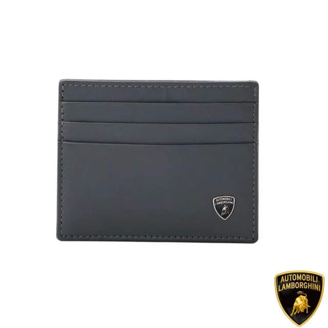 【Automobili Lamborghini】情人節禮物 真皮包包  藍寶堅尼 限量2折 義大利頂級小牛皮6卡名片夾 全新專櫃展