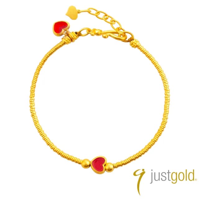 【Just Gold 鎮金店】雋藏 滿心相印 黃金手鍊