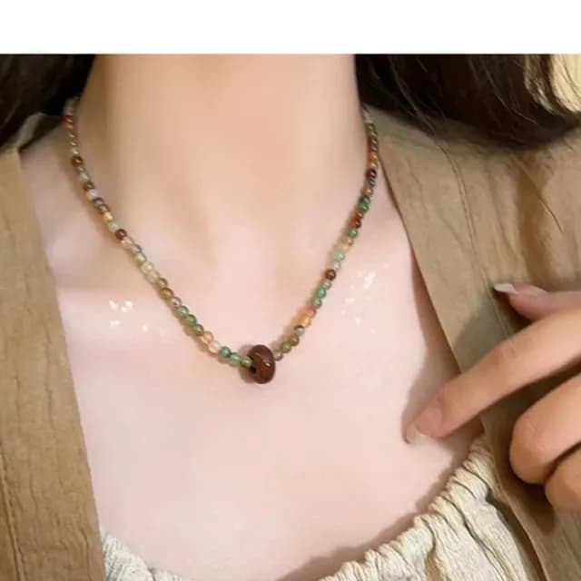 【Penny珮妮】孔雀瑪瑙金天鵝石吊墜項鍊(母親節禮物 交換禮物 送女友 生日禮物 情人節 尾牙 新年禮物 結婚)