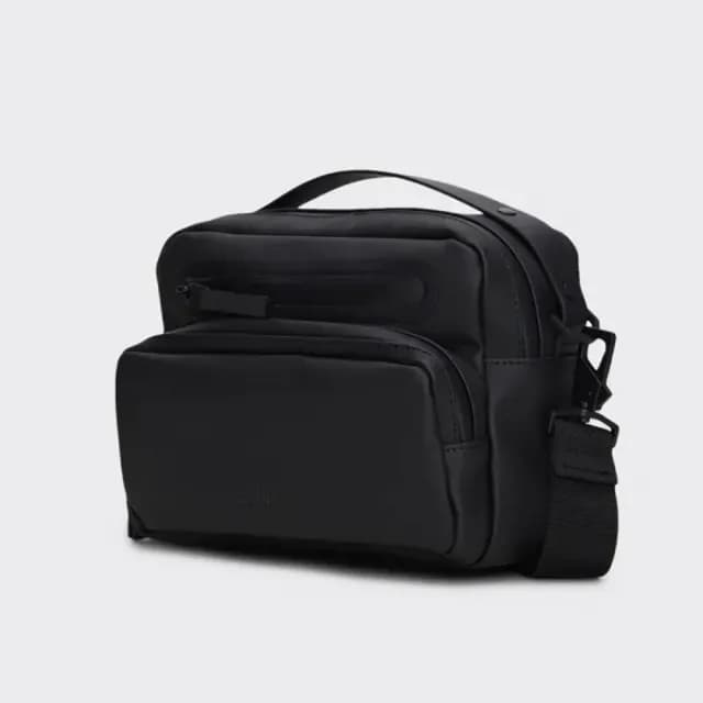 【Rains】防水斜背包 肩背包 方包 手提包 Cargo Box Bag W3 系列 禮物 送禮 推薦(黑)