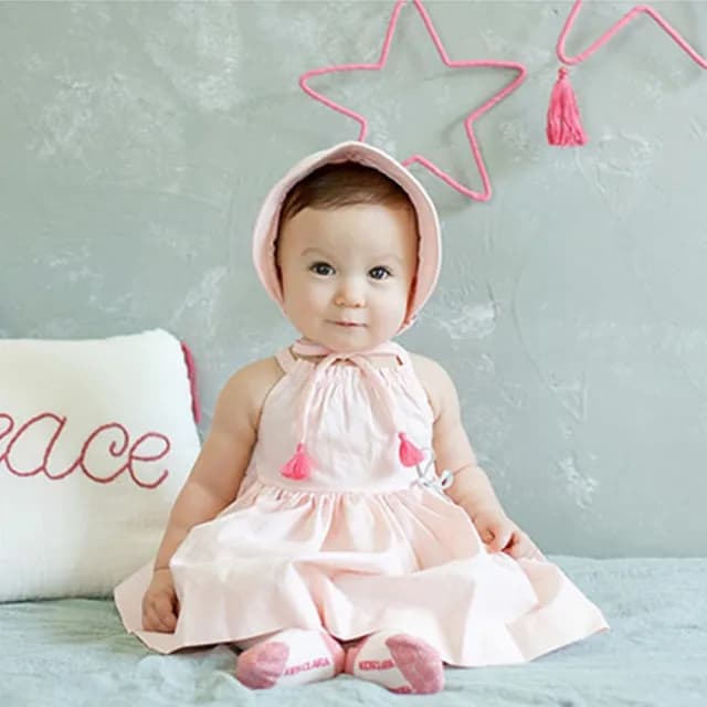 【橘魔法】小清新流蘇蝴蝶結吊帶連身洋裝(春夏 短袖 無袖 背心洋裝 女童 童裝 兒童)