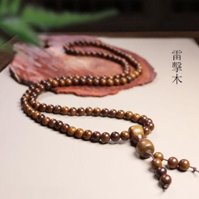【Penny珮妮】雷擊木108顆佛珠多圈手鍊項鍊8mm(母親節 父親節 送男友 交換禮物  生日禮 情人節 尾牙 新年)
