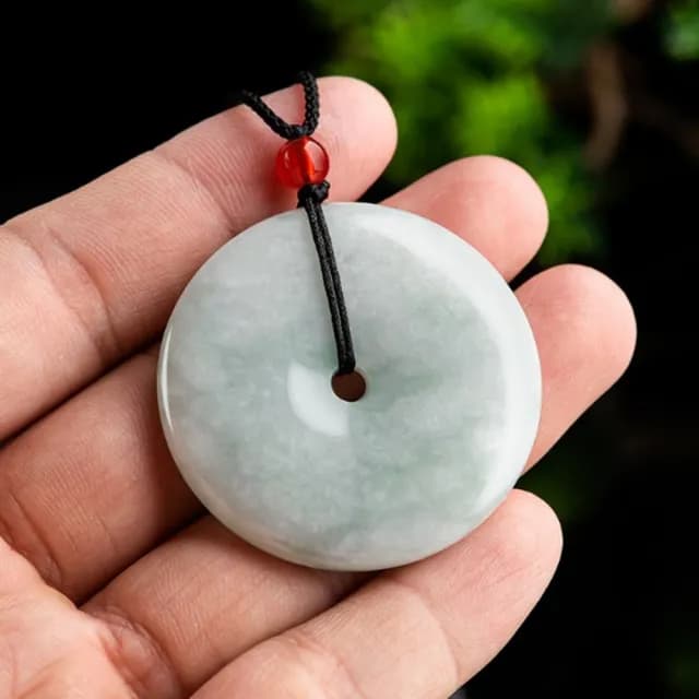 【Penny珮妮】緬甸A貨翡翠大平安扣吊墜項鍊(母親節 送女友 父親節 交換禮物 生日 情人節 尾牙 新年)