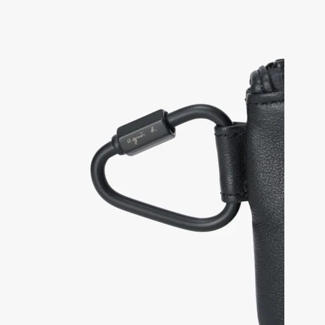 【agnes b.】Voyage logo 登山鉤皮革拉鍊零錢包(多款)