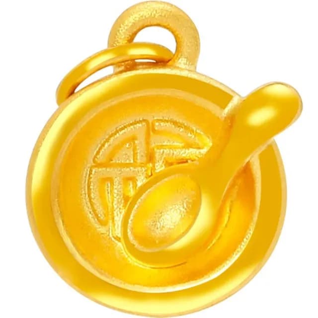 【Penny珮妮】黃金999金飯碗勺手繩手鍊(彌月禮 滿月 周歲 交換禮物  生日禮 情人節 尾牙 新年 結婚)