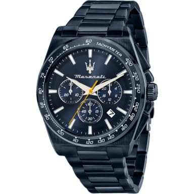 【MASERATI 瑪莎拉蒂】Velocità系列 三眼計時手錶 週年慶送禮推薦43mm(R8873652008)