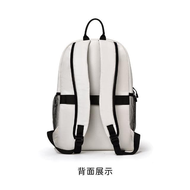 【好背客howback】母親節禮物 時尚百搭休閒雙肩包/大容量收納後背包/學生書包(黑色/白色)