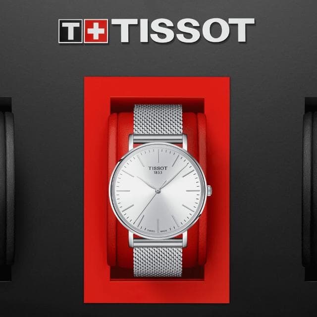 【TISSOT 天梭 官方授權】EVERYTIME GENT 經典時尚腕錶 母親節 禮物 推薦(T1434101101100)