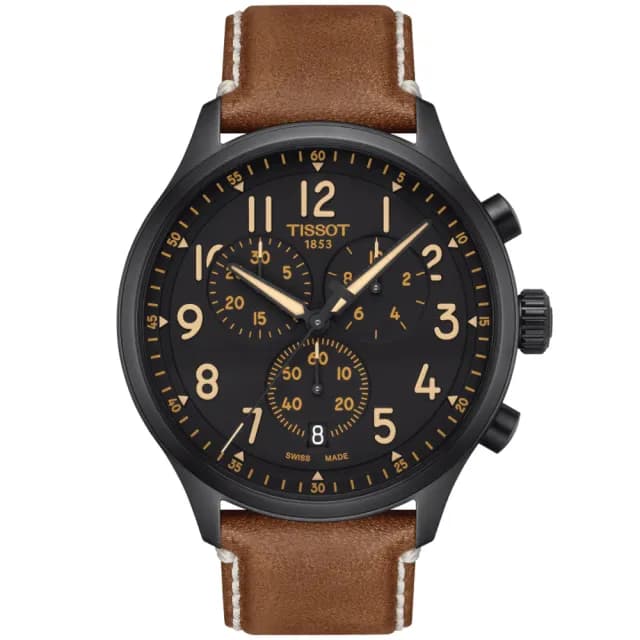 【TISSOT 天梭 官方授權】CHRONO XL 韻馳系列 三眼計時腕錶 父親節 禮物 送禮 推薦(T1166173605203)