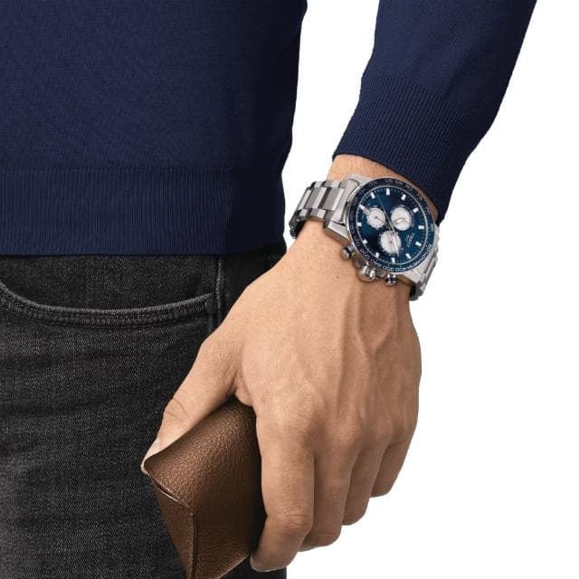【TISSOT 天梭 官方授權】SUPERSPORT CHRONO 三眼計時腕錶 母親節 禮物 推薦(T1256171104100)
