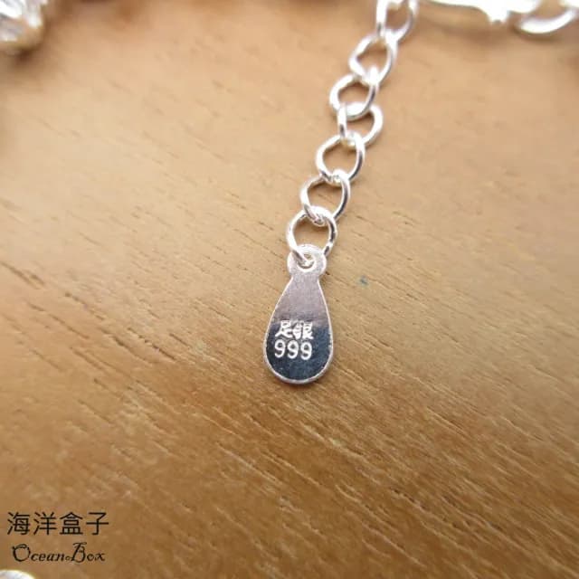 【海洋盒子】母親節禮物 財源滾滾鏤空圓球925純銀手鍊(女用手鍊)