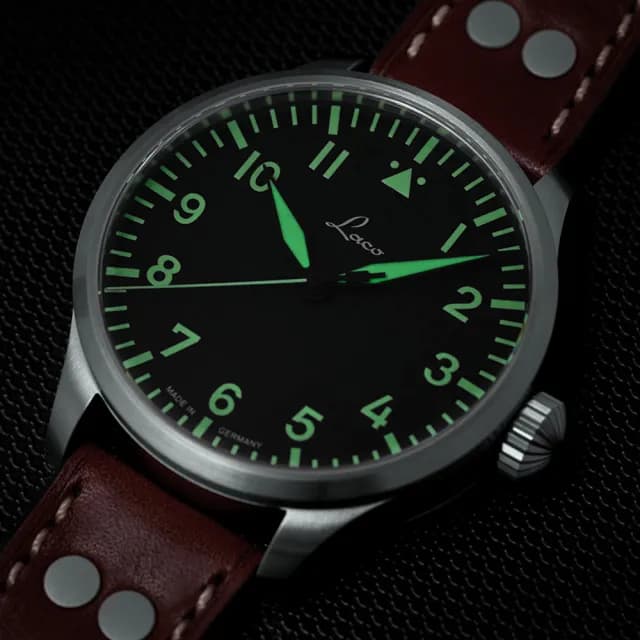 【Laco 朗坤】861988 飛行員機械腕錶 BASIC AUGSBURG 39mm