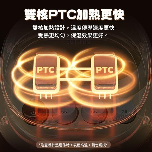 【SOTHING 向物】55℃/65℃/75℃恆溫暖杯墊 - 熱騰騰(多功能加熱杯墊 保溫杯墊 智能恆溫 情人節禮物)