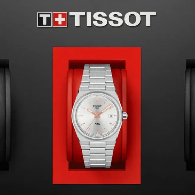 【TISSOT 天梭 官方授權】PRX系列 1970年代復刻 時尚腕錶 畢業禮物 送禮 推薦(T1372101103100)