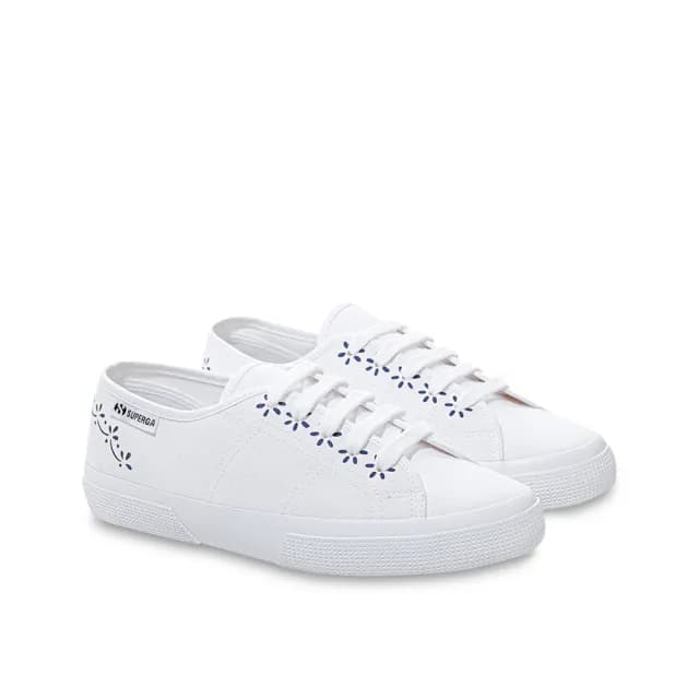 【SUPERGA】休閒鞋 女鞋 青花瓷 3750 輕量系列 小白鞋 義大利國民鞋(S71473W-ACA)