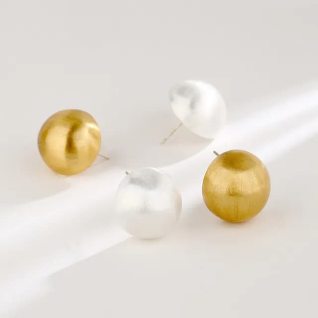 【KT DADA】情人節禮物 設計簡約 耳飾 不過敏耳環 低敏耳釘 S925純銀耳釘 氣質耳釘 圓球 耳釘