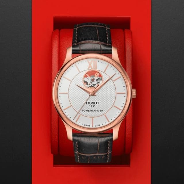 【TISSOT 天梭 官方授權】T-CLASSIC系列 復古鏤空機械腕錶 母親節 禮物 推薦(T0639073603800)
