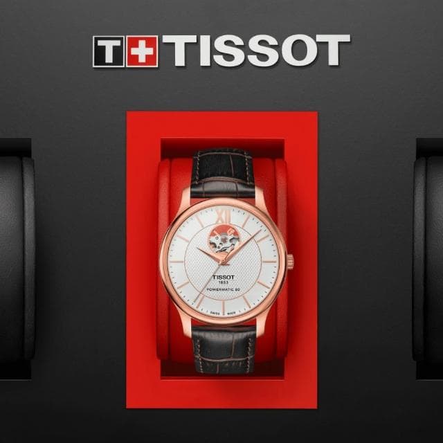 【TISSOT 天梭 官方授權】T-CLASSIC系列 復古鏤空機械腕錶 母親節 禮物 推薦(T0639073603800)