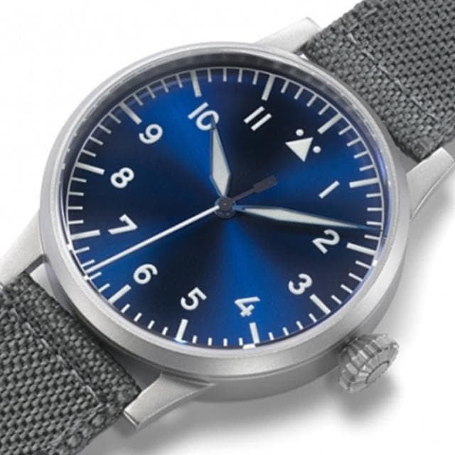 【Laco 朗坤】862081 德國工藝 MUNSTER BLAUE STUNDE 飛行員自動機械手錶 男款(機械錶 42mm)