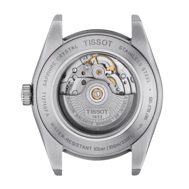 【TISSOT 天梭 官方授權】GENTLEMAN系列 矽游絲機械腕錶 畢業禮物 送禮 推薦(T1274071106101)