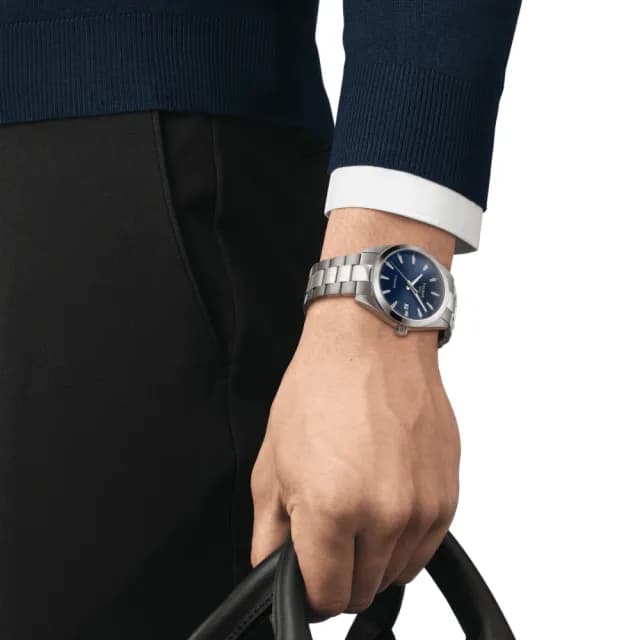 【TISSOT 天梭 官方授權】低敏輕巧 鈦金屬 紳士腕錶 七夕 情人節 禮物 送禮 推薦(T1274104404100)