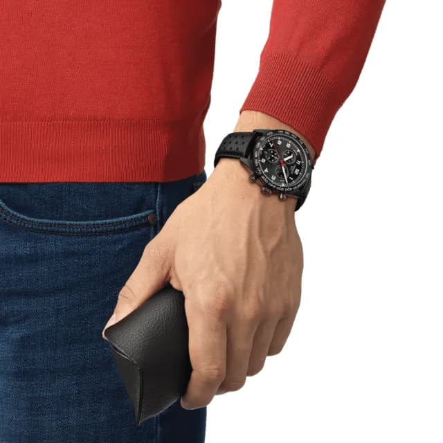【TISSOT 天梭 官方授權】PRS516 CHRONOGRAPH 三眼計時腕錶 畢業禮物 送禮 推薦(T1316173605200)
