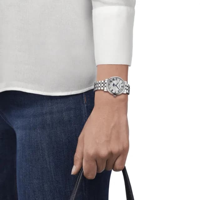 【TISSOT 天梭 官方授權】CARSON系列 簡約時尚月相腕錶 七夕 情人節 禮物 送禮 推薦(T1222231103300)