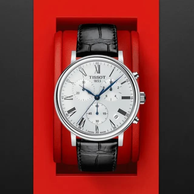 【TISSOT 天梭 官方授權】CARSON系列 紳士計時腕錶 畢業禮物 送禮 推薦(T1224171603300)