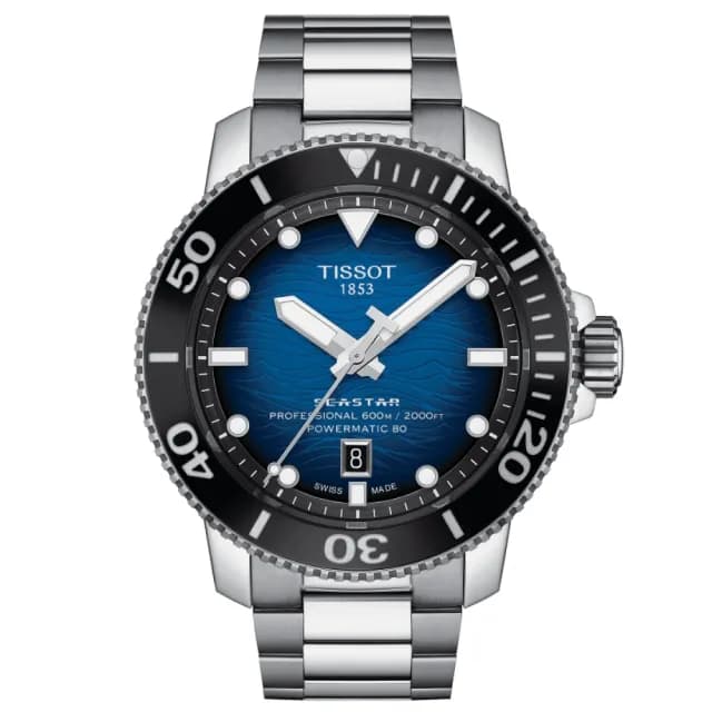 【TISSOT 天梭 官方授權】SEASTAR2000海星系列 潛水機械腕錶 父親節 禮物 送禮 推薦(T1206071104101)