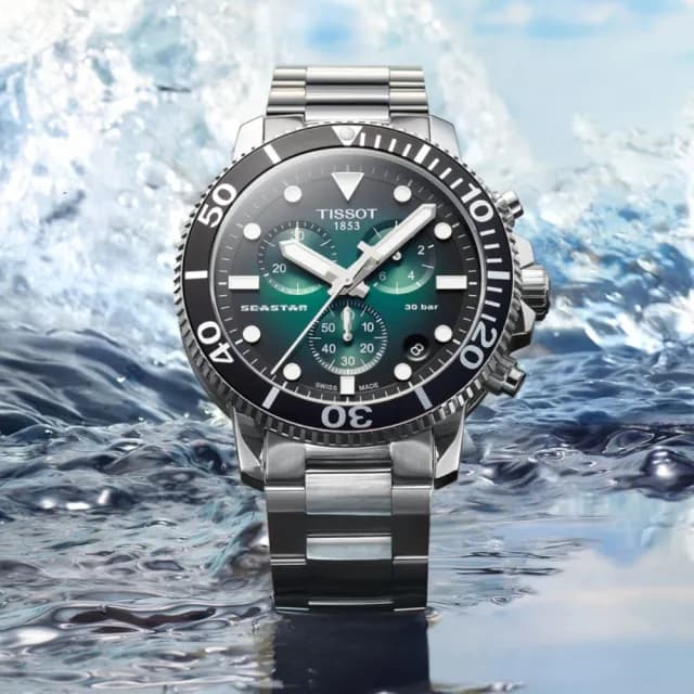 【TISSOT 天梭 官方授權】SEASTAR1000海星系列 潛水計時腕錶 雙11 特惠 推薦(T1204171109101)