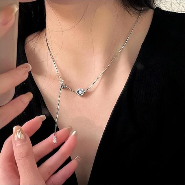 【KT DADA】母親節禮物 女生項鍊 925 純銀項鍊 個性項鍊 項鍊女 正生純銀項鍊 正韓項鍊 抗過敏項鍊 不掉色