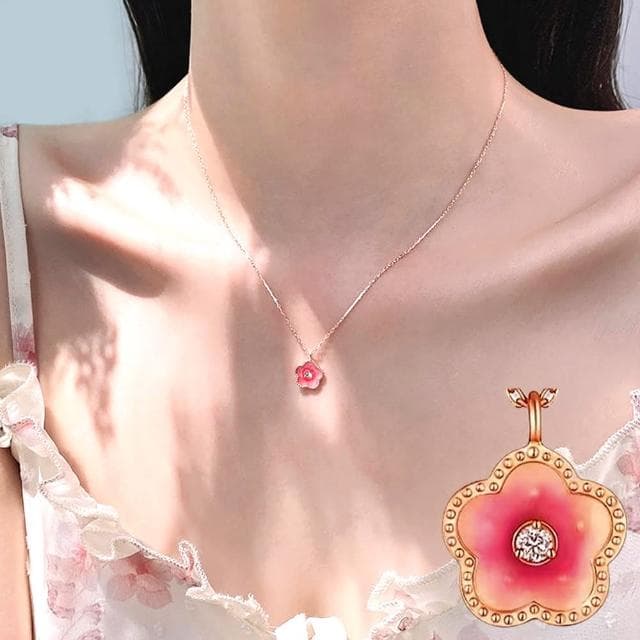 【KT DADA】水晶項鍊 幸運草項鍊 寶石項鍊 925 純銀項鍊 小禮物 交換禮物 生日禮物 項鍊 純銀項鍊