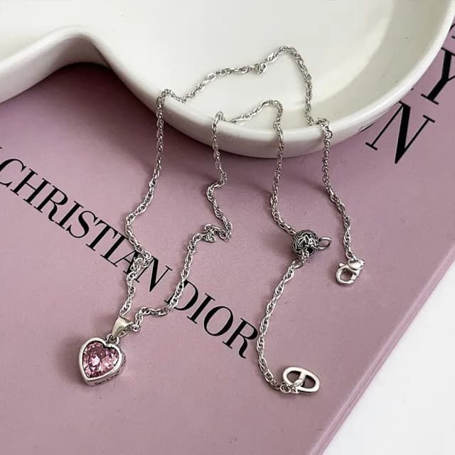 【MoonDy】女項鍊 鋯石項鍊 不掉色項鍊 女友生日禮物 愛心項鍊 小飾品 s925純銀項鍊 女生項鍊