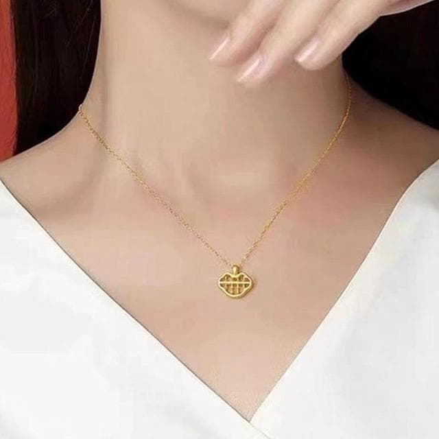 【Penny珮妮】黃金999迷你如意算盤吊墜項鍊(母親節 交換禮物  生日禮 情人節 尾牙 新年 結婚)