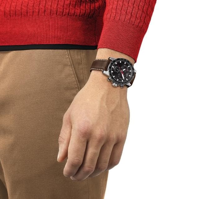 【TISSOT 天梭 官方授權】SUPERSPORT CHRONO 三眼計時腕錶 母親節 禮物 推薦(T1256171605101)