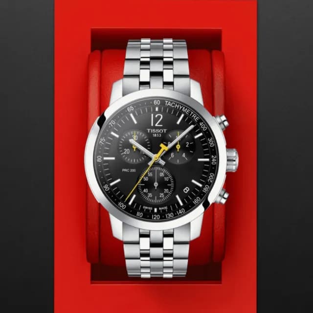 【TISSOT 天梭 官方授權】PRC200 CHRONOGRAPH 三眼計時腕錶 畢業禮物 送禮 推薦(T1144171105700)