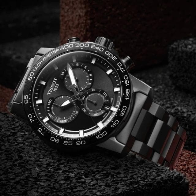 【TISSOT 天梭 官方授權】SUPERSPORT CHRONO 三眼計時腕錶 母親節 禮物 推薦(T1256173305100)