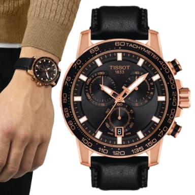 【TISSOT 天梭 官方授權】SUPERSPORT CHRONO 三眼計時腕錶 母親節 禮物 推薦(T1256173605100)