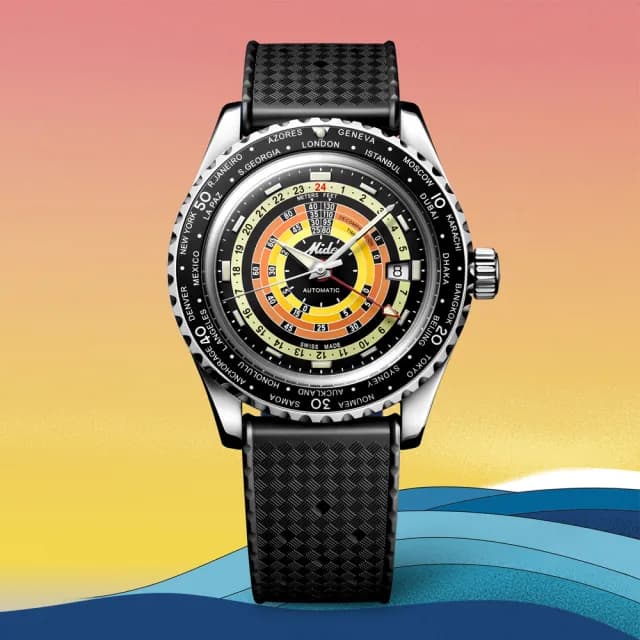 【MIDO 美度】OCEAN STAR 海洋之星 GMT 機械腕錶 父親節 禮物 送禮 推薦(M0268291705100)