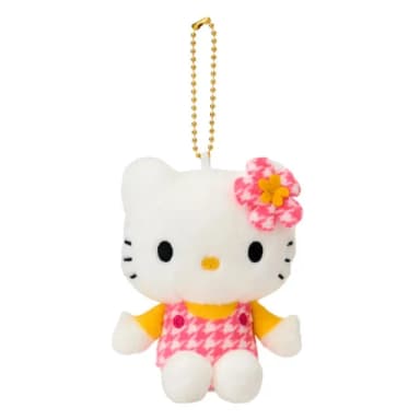 【小禮堂】母親節禮物 Sanrio 三麗鷗 Hello Kitty 絨毛玩偶吊飾 黃衣粉千鳥 變裝50週年(平輸品)