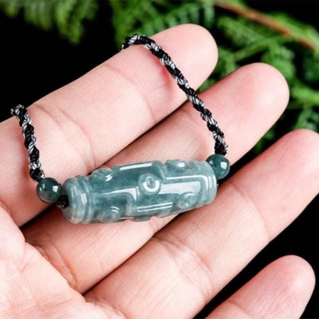 【Penny珮妮】A貨翡翠藍水九眼天珠吊墜項鍊(母親節 父親節 生日禮物 交換禮物 情人節 尾牙 新年 結婚)