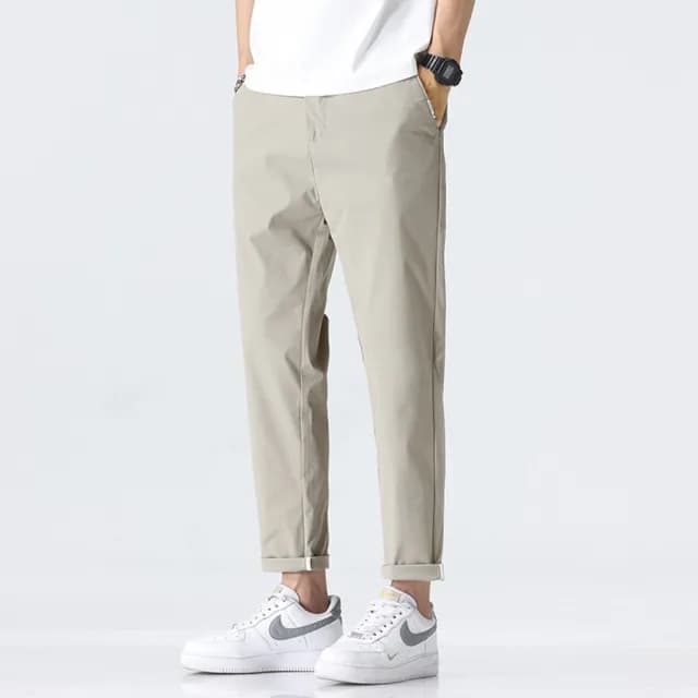 【米蘭精品】現貨+預購 男商務西裝褲修身西裝褲直筒機能免燙(男長褲休閒彈力九分父親節禮物4色74kn60)