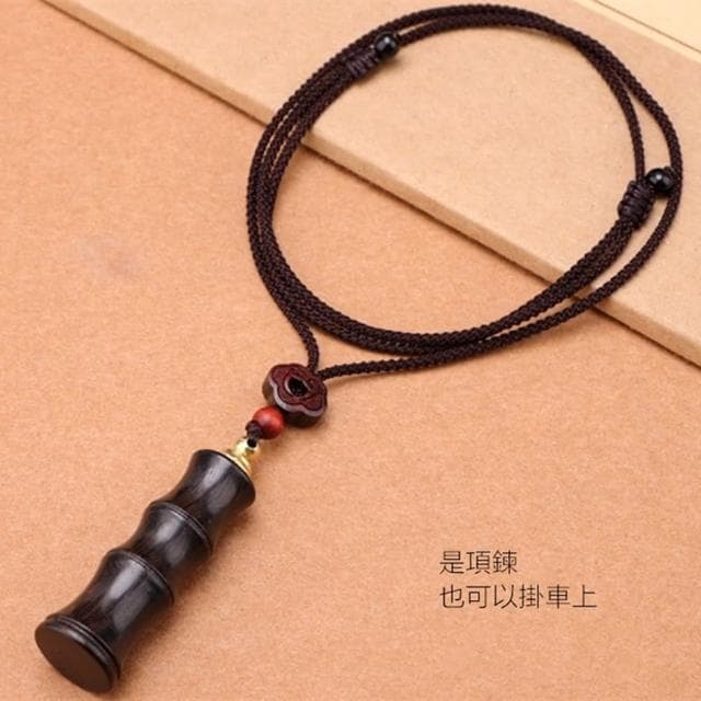 【Penny珮妮】黑檀竹節節高升銅蓋可開項鍊吊墜毛衣鏈(母親節 父親節 交換禮物 生日 情人節 尾牙 新年 結婚)