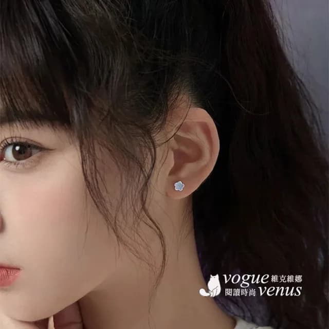 【維克維娜】彩色小花925純銀耳環