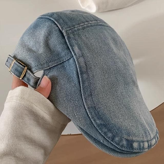 【LEEHER】母親節禮物 牛仔貝雷帽/貝雷帽/牛仔帽/女帽/小熊/星星/蝴蝶結/復古帽/報童帽/畫家帽/女生帽子/顯