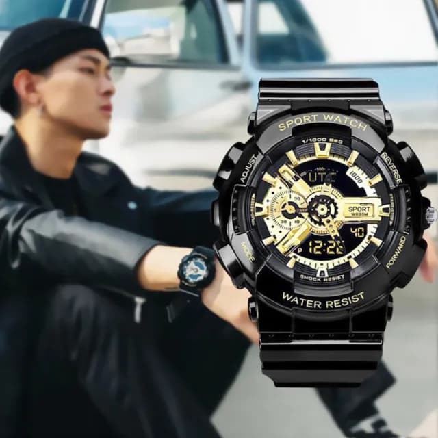 【酷帥錶帶】多功能潮流電子手錶(夜光錶 鬧鐘 日期 休閒錶 兒童錶 國中生 高中生 女錶 男錶 腕錶 運動)