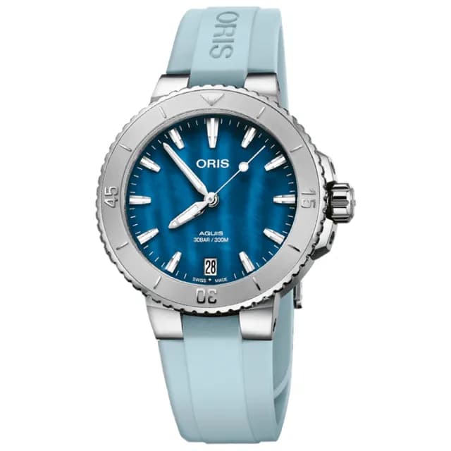 【ORIS 豪利時】Aquis 時間之海系列 潛水機械腕錶 父親節 禮物 送禮 推薦(0173377704155-0741865FC)